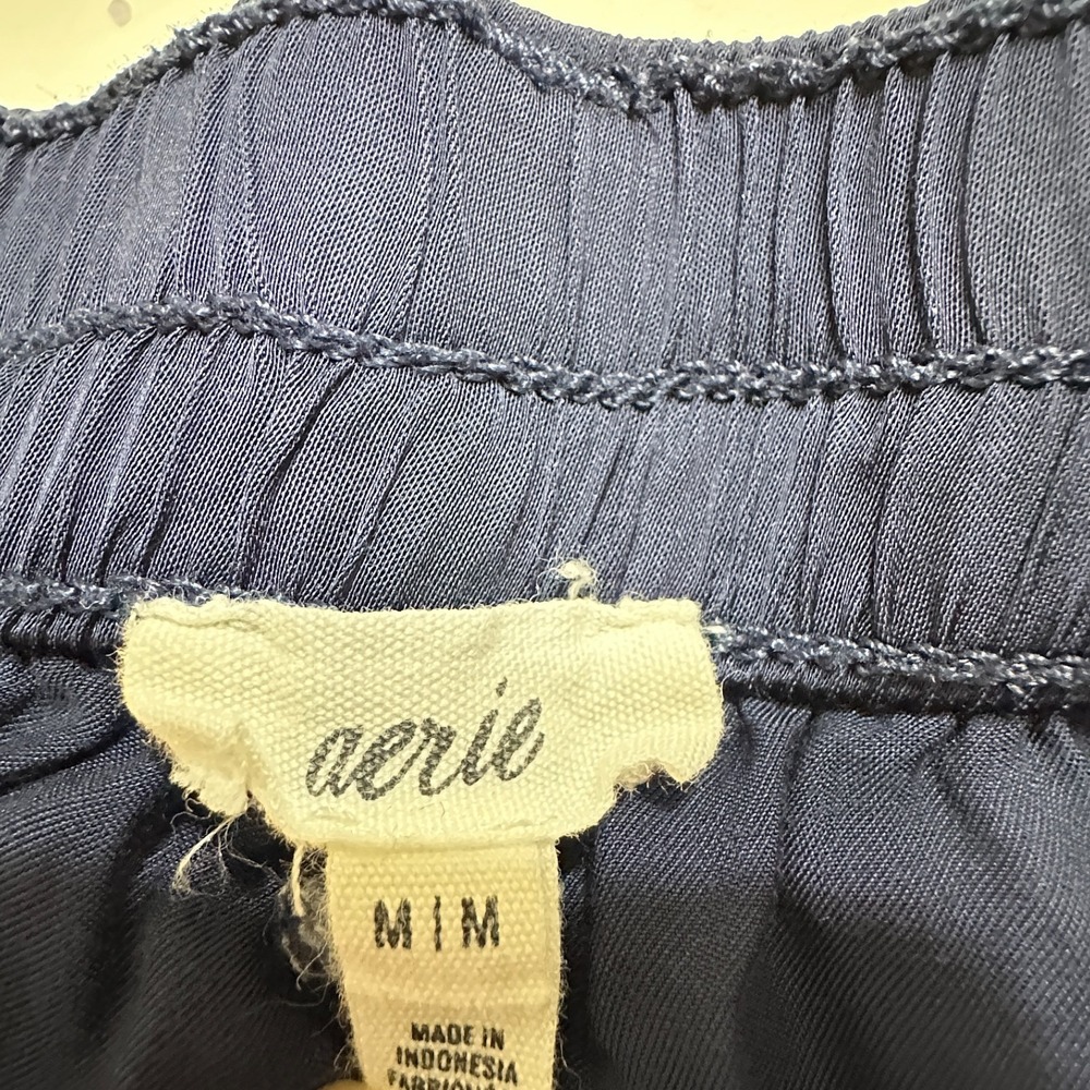 Aerie Wide Leg Satin High Waist Silky Pant Womens M Casual Streetwear Urban Y2K - Picture 9 of 13